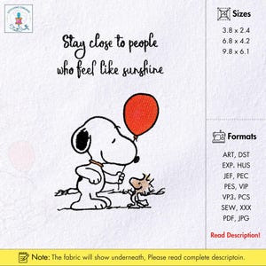 Snoopy Maschinenstickerei Design Snoopy Woodstock Sonnenschein Zitat Stickerei Muster Freundschaft Zitat Stickerei Woodstock Stickerei Erdnüsse