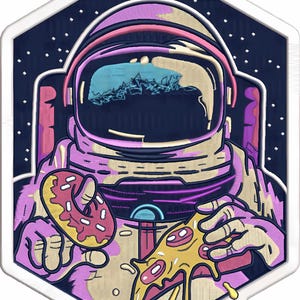 Astronaut Maschinenstickerei Design Planet und Weltraum Stickdatei Astronaut DST PES Stickdatei Astronaut Design Digitale Stickerei