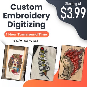 Custom Embroidery Digitizing Logo Digitizing Embroidery Digitizing service Image Digitizing Custom Digitize Embroidery Digitizing Service