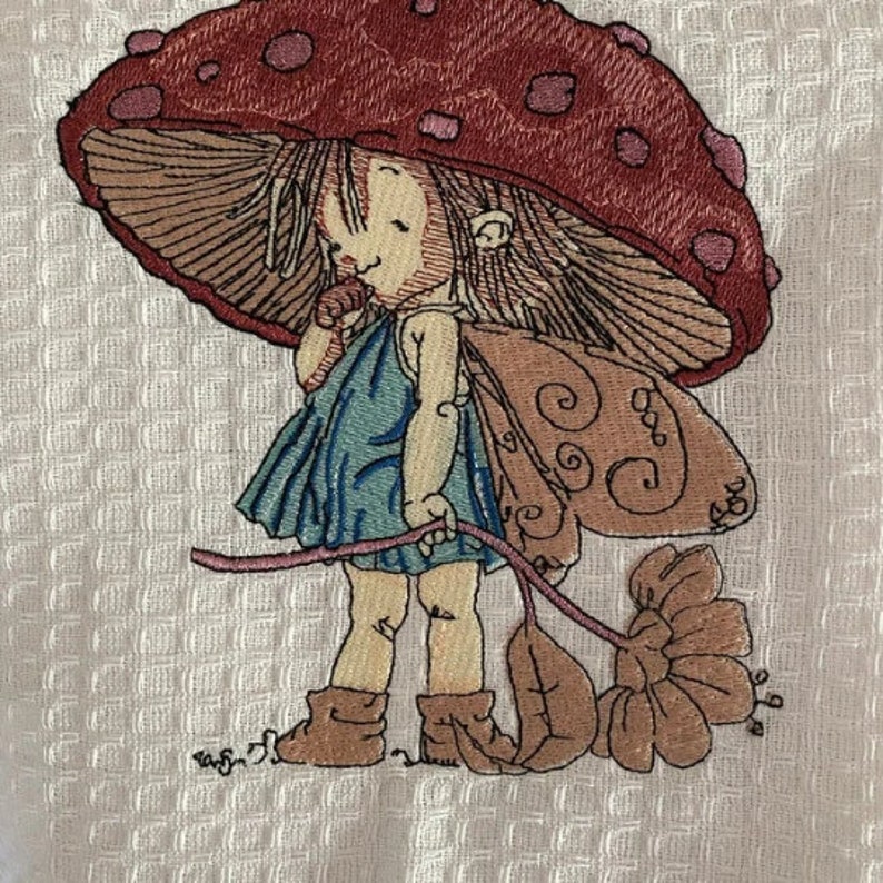 Little Girl Machine Embroidery Design Little Fairy Embroidery Etsy