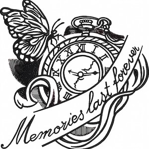 Memories Embroidery Designs Watch Embroidery Designs Memories Quote Embroidery Design Memories Watch Machine Embroidery Files