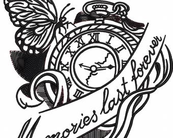 Memories Embroidery Designs Watch Embroidery Designs Memories Quote Embroidery Design Memories Watch Machine Embroidery Files