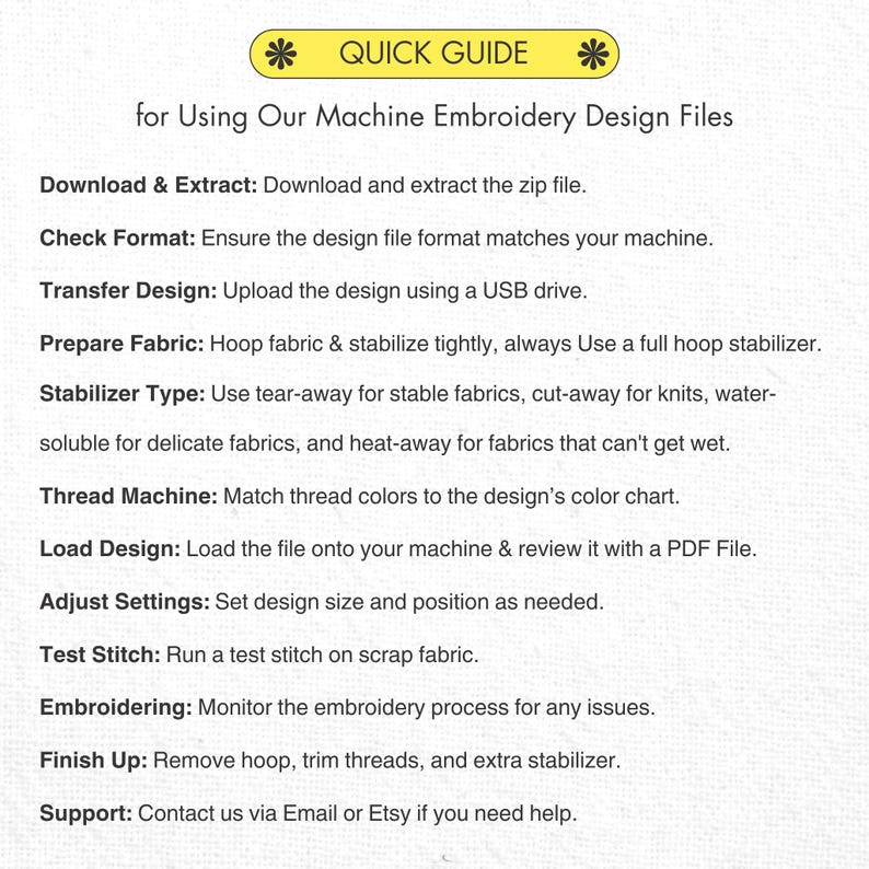 Machine Embroidery Guide
