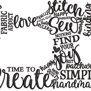 Sewing Machine Embroidery Design Machine Embroidery Word Art Sewing ...