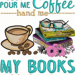 Coffee Embroidery Designs Coffee Machine Embroidery Patterns Books Embroidery Designs Reading Pillows Machine Embroidery Designs Coffee File