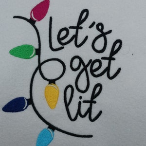 レッツ ゲット ライト 刺繍デザイン レッツ ゲット ライト クリスマス 刺繍デザイン ライト 刺繍デザイン クリスマス ライト 刺繍デザイン