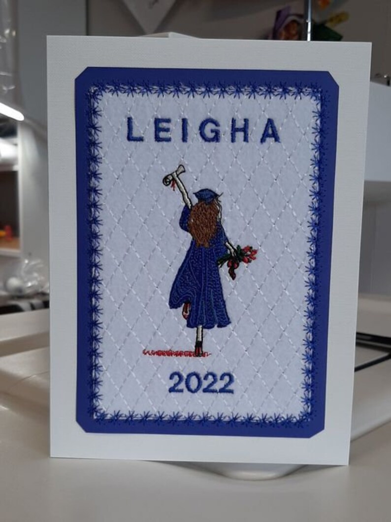 Graduate Girl Embroidery Pattern Girl Machine Embroidery Design ...