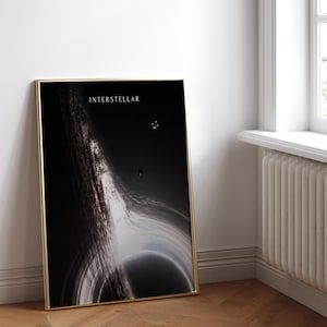 Interstellar Movie Poster: Minimalist Digital Art Print (Digital Download)