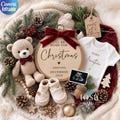 Cozy Christmas Pregnancy Announcement Digital Template, I'll Be Home For Christmas Baby Reveal, Neutral Winter Pregnancy Post for Canva Best