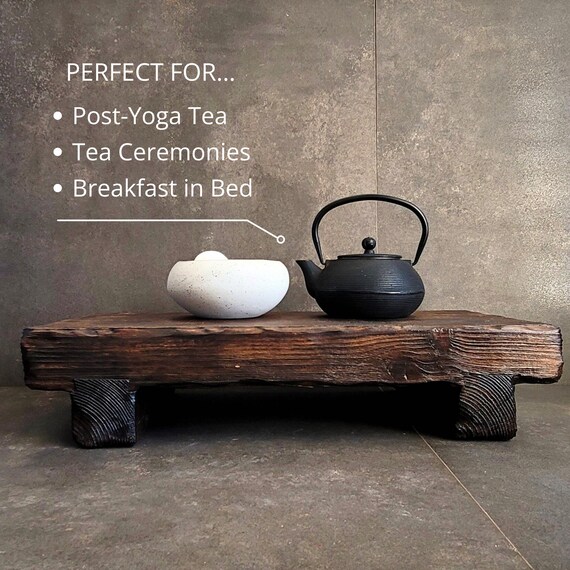 Wooden Tea Table | Eco-Friendly Handcrafted Serving Table | Natural Wood Breakfast Table | Minimalist Wooden Furniture | Rustic Home decor