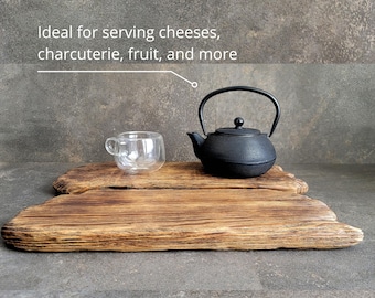 Handcrafted Serving Board Set with Live Edge | Charcuterie Platters | Eco-Friendly Cheese Boards | Wooden Serving Tray | Rustic home decor