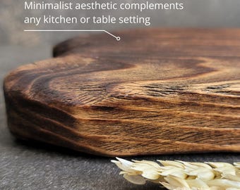 Handcrafted Serving Board  with Live Edge | Rustic Serving Platter | Eco-Friendly Cheese Board | Wooden Serving Tray| Rustic home decor