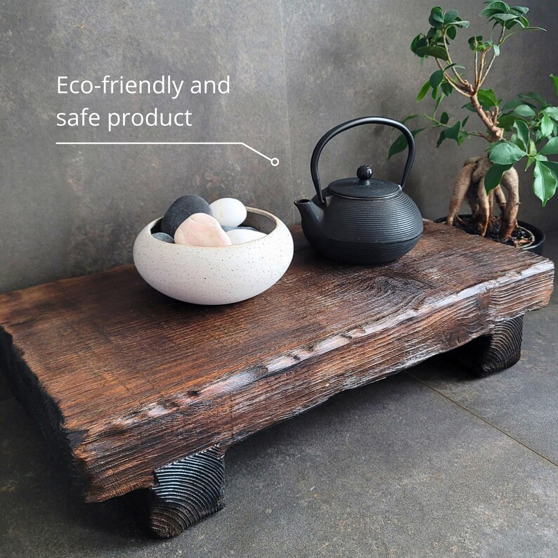 handcrafted tea table