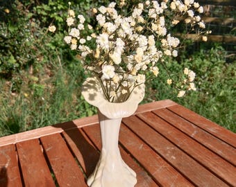 Jarrón vintage de porcelana irlandesa Belleek, 6.ª marca, flor de trompeta