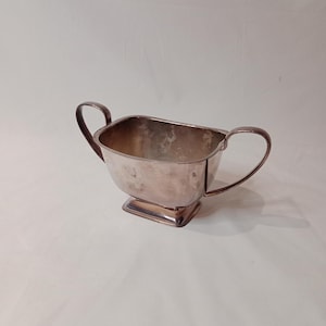 Vintage silver plated sugar bowl, hand soldered, made in England, 11 cm wide, gift for the perfect host, Christmas party, table setting