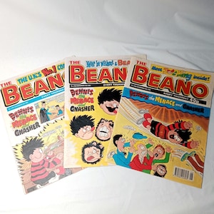 Beano magazine issues no. 2781 Nov 4 1995, no. 2782 November 11 1995, no. 2783 Nov 18 1995 UK original British vintage comic, Dennis
