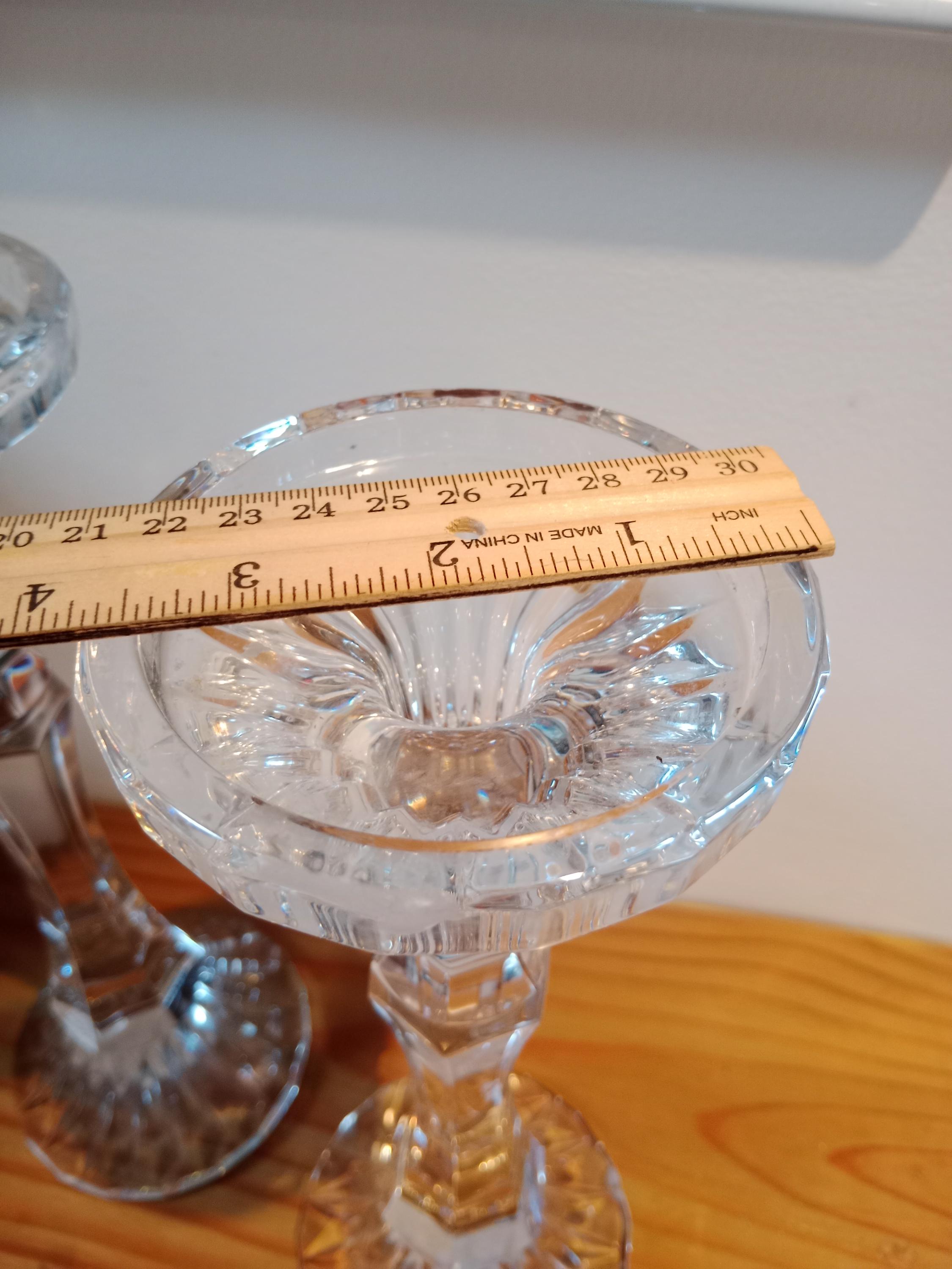 Bougeoir en cristal de Verres - 2 en 1 - Design moderne - 1 pièce