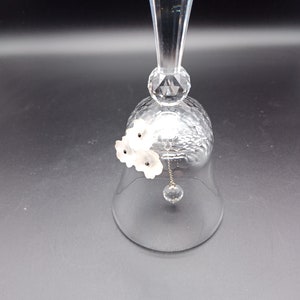 Swarovski Crystal large dinner bell, Exquisite Collection 5 1/2&quot;, home fine dining, entertaining party, dinner table, elegant, clear flower