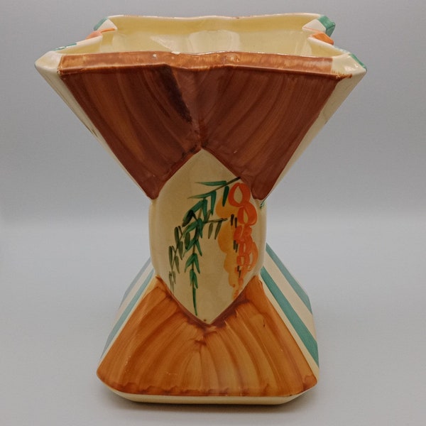 Myott Son and Co. Bow Tie Vase Art Deco style, 1920s, made in England