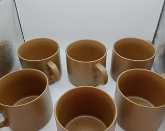 Juego de café vintage marrón, 16 piezas, cafetera, tazas, crema y azúcar
