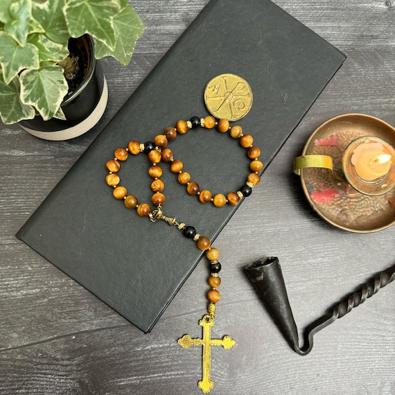 Anglican Prayer Beads, Daniel, 14k Gold Plated Spacers, Genuine