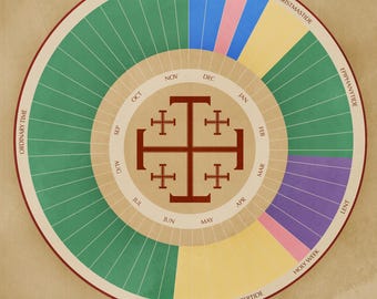 Liturgical Church Year Calendar Print High Quality 250 gsm semi-glossy