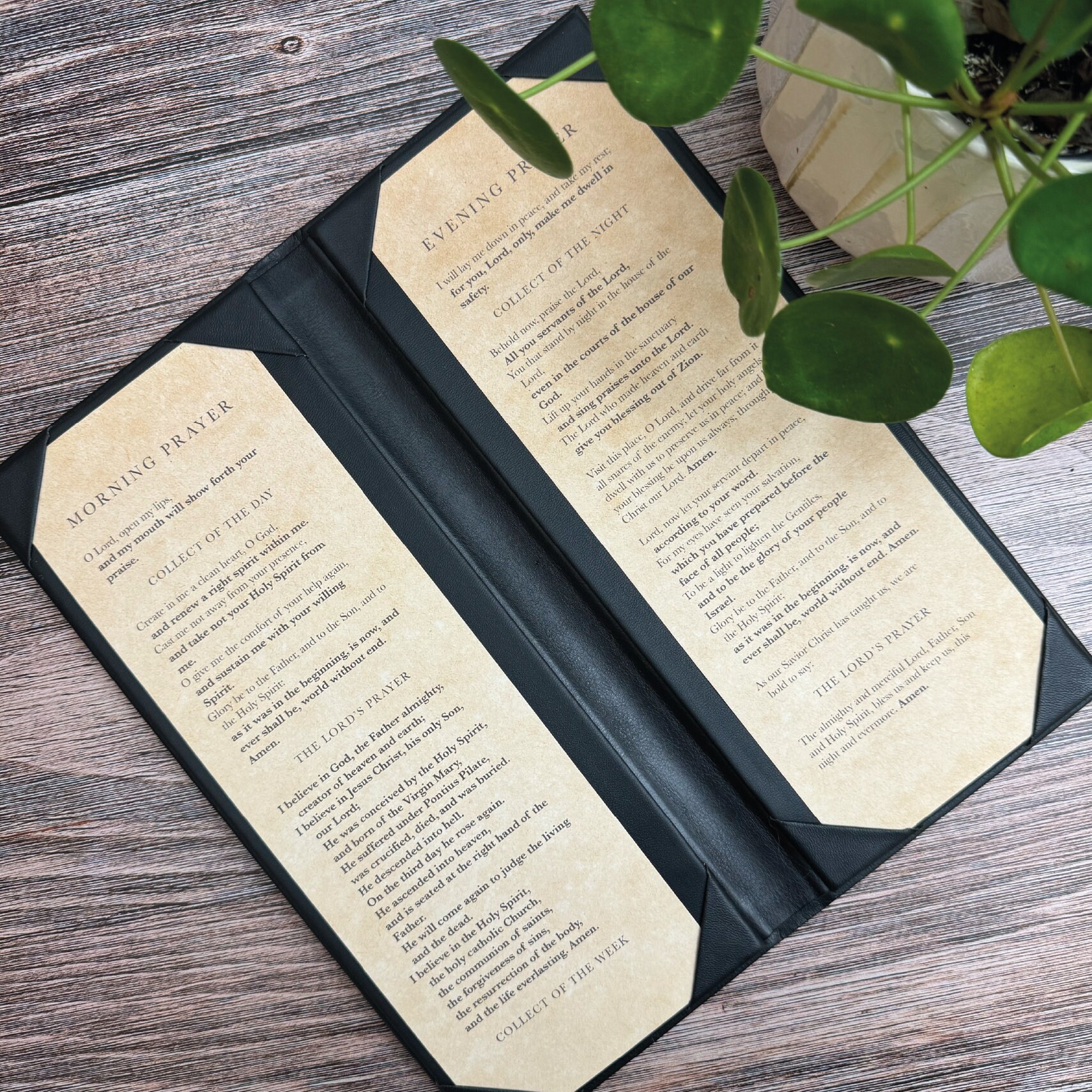 Family Liturgy Prayer Service Case, Leather, Morning and Evening Prayer ...