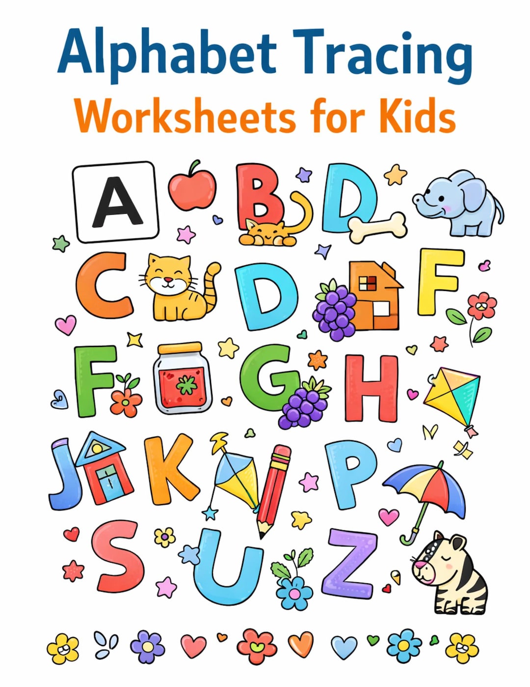 Alphabet Tracing Worksheets for Kids | Printable ABC Letter Practice