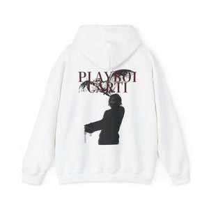Raro moletom com capuz Playboi Carti, Rapper Playboi Carti Die Lit Merch, moletom gráfico personalizado exclusivo, presente para ele e ela, presente de Natal, hip hop