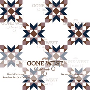 Quilt Seamless Pattern | Patchwork Seamless Design | PNG | Instant Digital Download