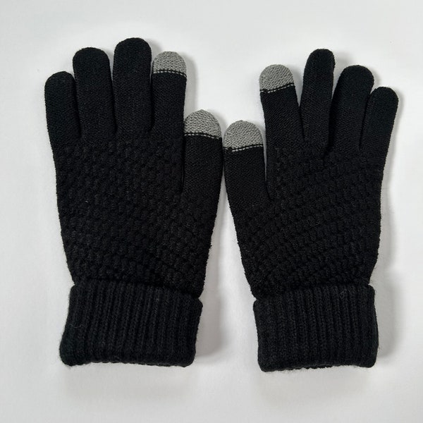 Nouveaux gants d'hiver épais pour écran tactile noir