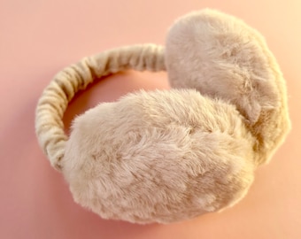 Brand New Beige Faux Fur Earmuffs