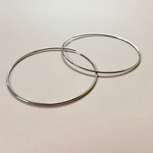 Brand New Love Rocks Silver Hoop Earrings