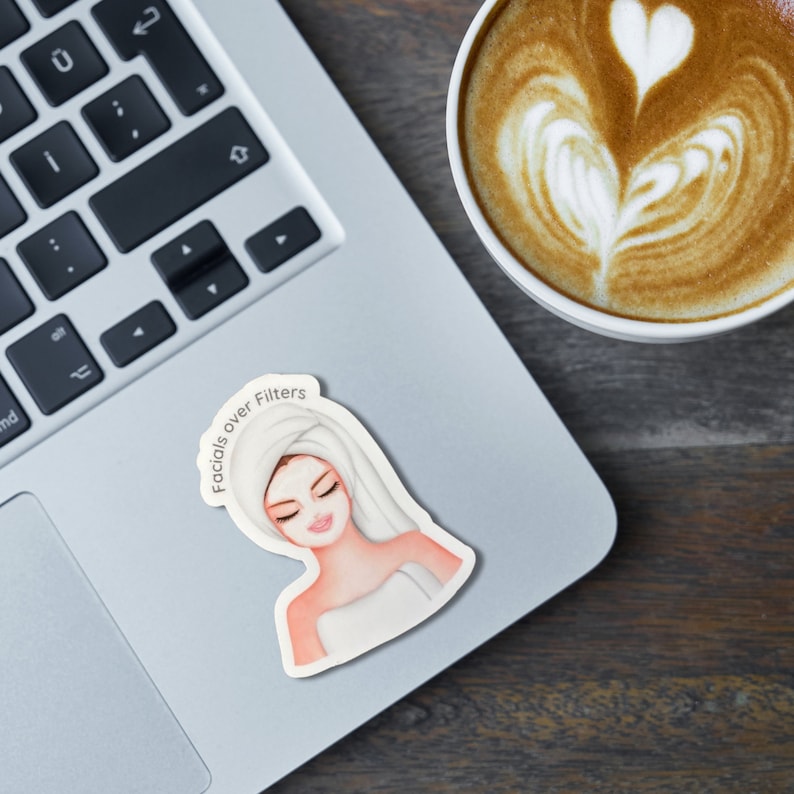 Facials Over Filters Sticker: Esthetician Gift - Etsy