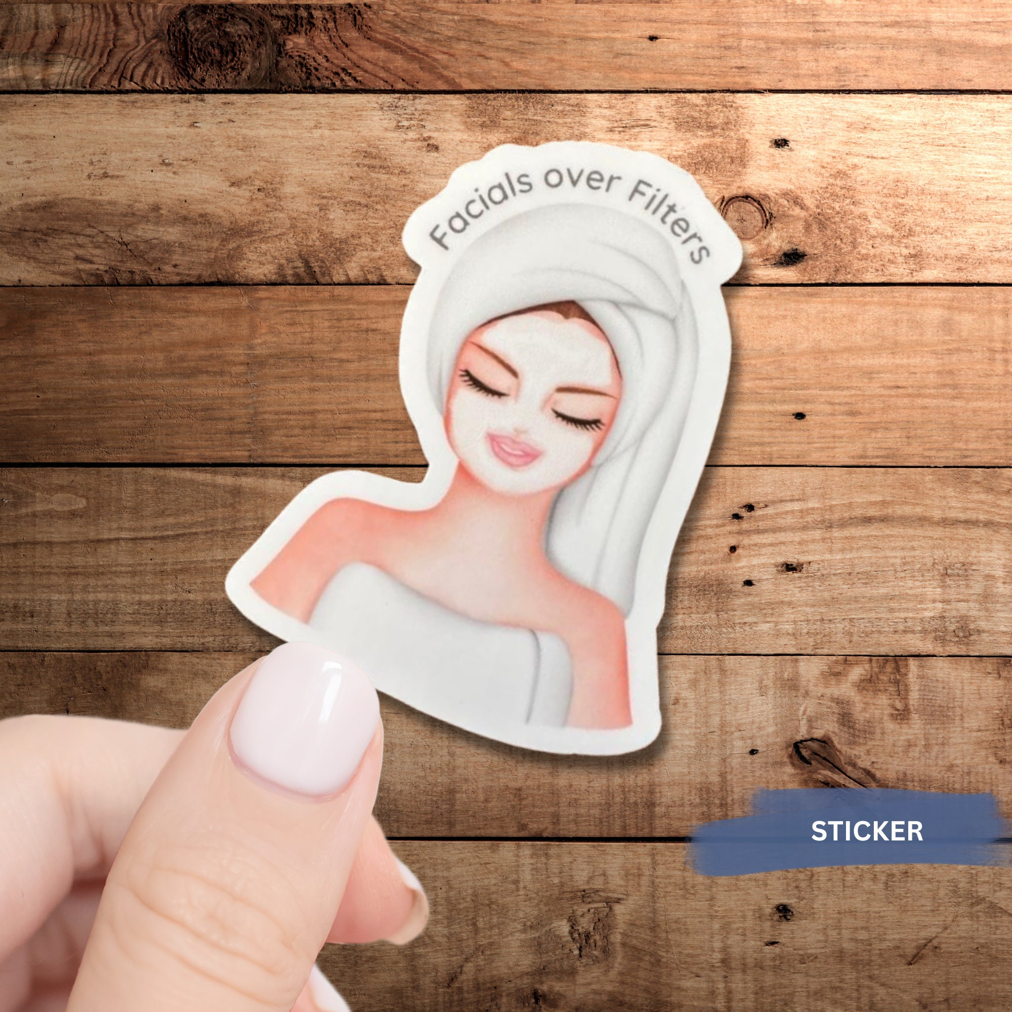 Fine Filter Sticker Facials Over Filters Sticker: Esthetician Gift - Etsy