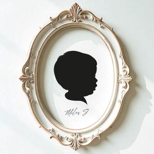 Custom Family Profile Silhouette Portrait Wall Art Digital File Kid Portrait Gifts for Mom Fathers Day Gift Grandparent Gift Christmas Gifts