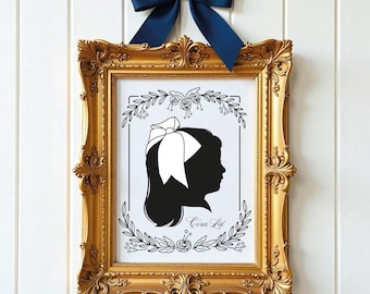 Custom Silhouette Portrait, Personalized Family Keepsake (Digital File)