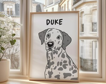 Custom Pet Portrait: Hand-Drawn Dog Memorial (Digital Download)