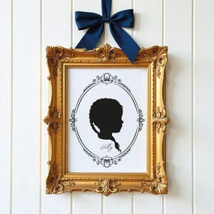 Custom Profile Silhouette Portrait, Baby Silhouettes, Kid Portrait, Gifts for Mom Grandparent Gift, Family Portrait, Gift for mother in law