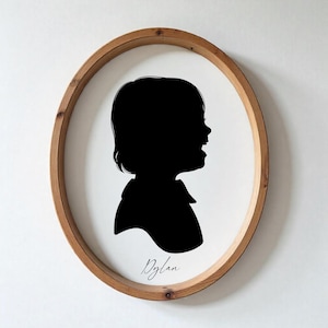 Custom Profile Silhouette Portrait, Digital File,  Kid Portrait,  Gifts for Mom Grandparent Gift, Family Portrait, Christmas Gifts Grandma