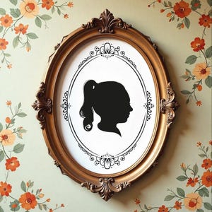 Custom Profile Silhouette Portrait, Family Silhouettes, Kid Portrait, Gifts for Mom Grandparent Gift, Family Portrait, Gift for mother inlaw