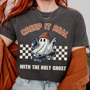 Christian Halloween shirt, Comfort Colors® tee, church tshirt, fall christian t-shirt, youth group shirt, holy spirit shirt, holy ghost host