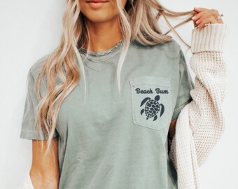 Comfort colors beach shirt, summer shirt, summer vacation shirt, oversized beach shirt, trendy beach clothes, Beachy tee, sea turtle shirt