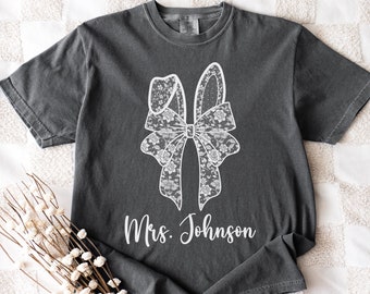 Custom Teacher Easter Shirt, Easter Teacher Tee, Teacher Easter Shirt, Teacher Bunny Shirt, Teacher Name Shirt, Comfort Colors® teach tshirt