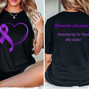 Dementia awareness shirt, Dementia caregiver shirt, Dementia t-shirt, Dementia awareness month shirt, purple ribbon awareness tshirt