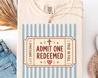 Christian Redeemed Shirt, Faith Based Comfort Tee, Religious Gift For Women, Heaven Is My Home Shirt, Jesus Shirt, Christian Mom Gift