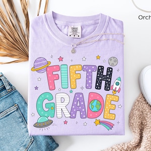 Space Fifth Grade Teacher Shirt, 5th Grade Teacher Tee, Back To School Gift, Space Teacher Shirt, Elementary Teacher Tshirt, Teacher Gift
