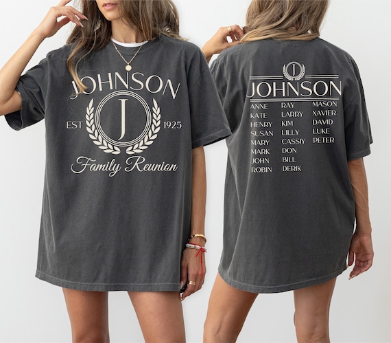 Custom family reunion shirts, matching family reunion tshirts, personalized family reunion tees