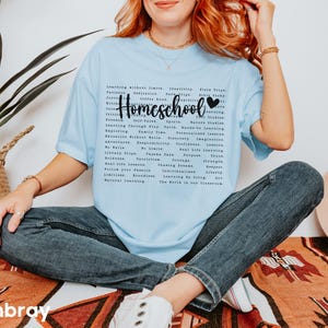 Homeschool mom shirt, comfort colors® home school tee, homeschool mama gift, homeschool tshirt, gift for homeschool mom, Home School Teacher Chambray