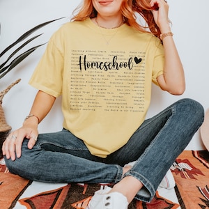 Homeschool mom shirt, comfort colors® home school tee, homeschool mama gift, homeschool tshirt, gift for homeschool mom, Home School Teacher Butter
